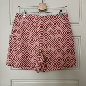 ANN TAYLOR LOFT-Begonia Abstract Diamond Geometric Shorts